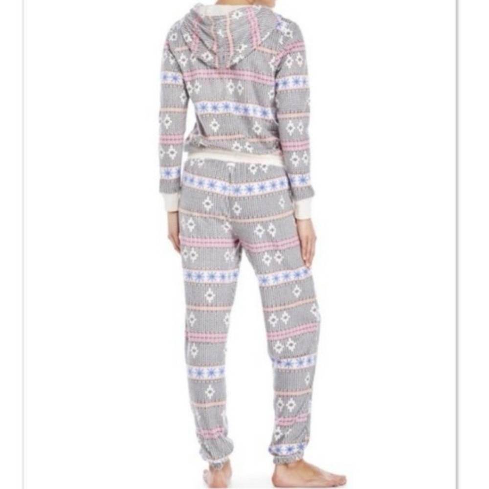 Kensie Fleece Hooded One Piece Pajamas -#8)